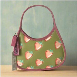 Coach Coachtopia Ergo Bag Strawberry Print Green CL757 Sabrina Lau
